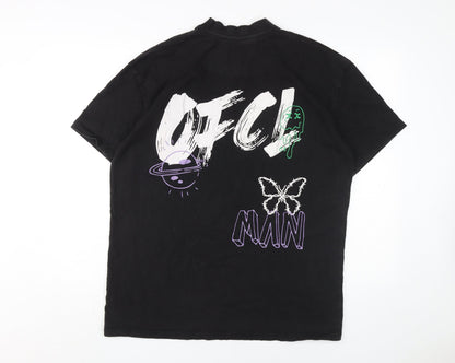 Mens UK Size M boohooMAN Black  T-Shirt