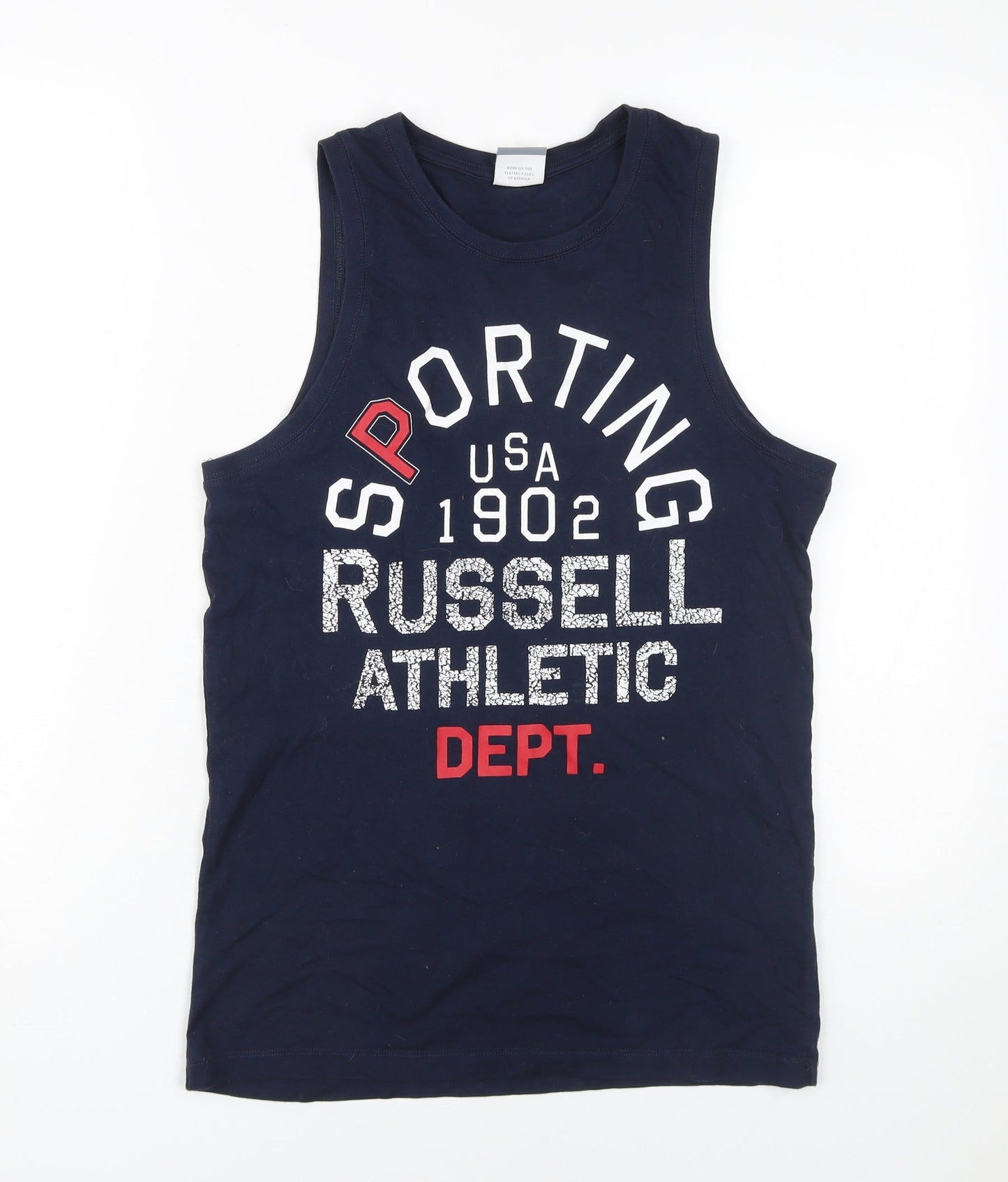Russell Athletic Boys Blue Tank Top, 14-15 Years, Sports Style