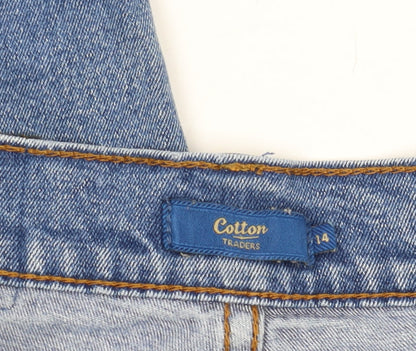 Cotton Traders Women's Blue Straight Jeans Size 14
