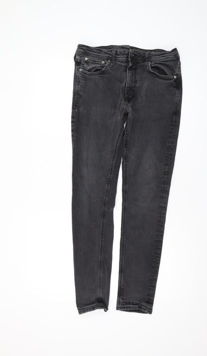 Jack & Jones Men's Black Slim Skinny Jeans, Size 32