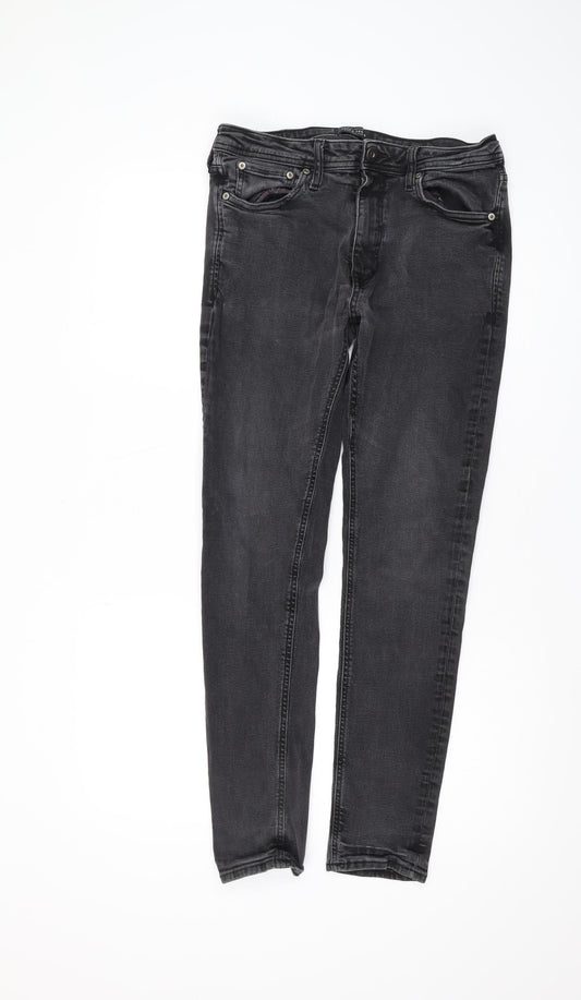 Jack & Jones Men's Black Slim Skinny Jeans, Size 32