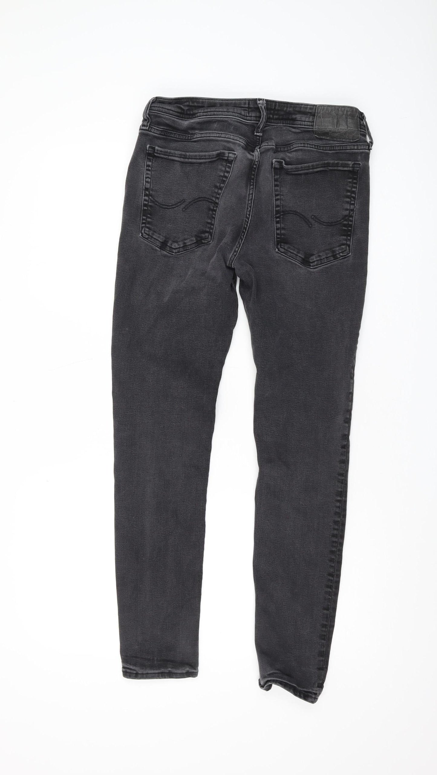 Jack & Jones Men's Black Slim Skinny Jeans, Size 32