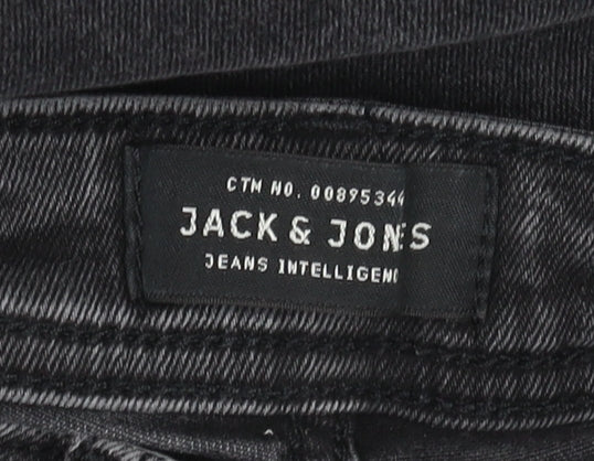 Jack & Jones Men's Black Slim Skinny Jeans, Size 32