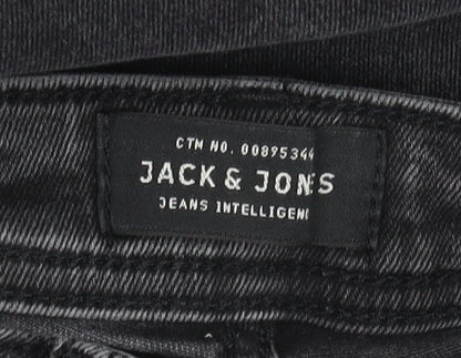 Jack & Jones Men's Black Slim Skinny Jeans, Size 32