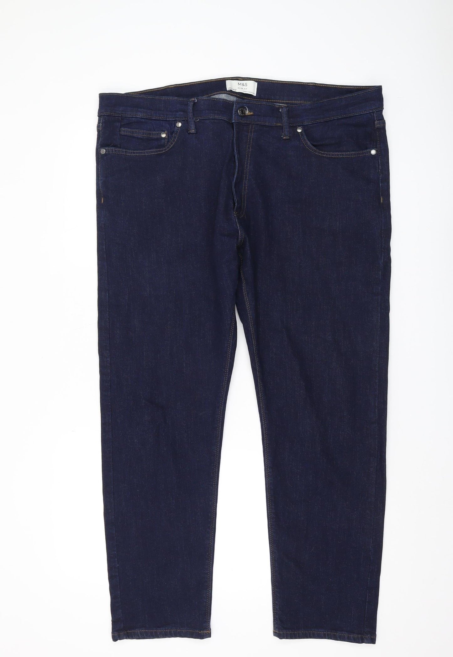 Marks and Spencer Men's Blue Slim Fit Jeans