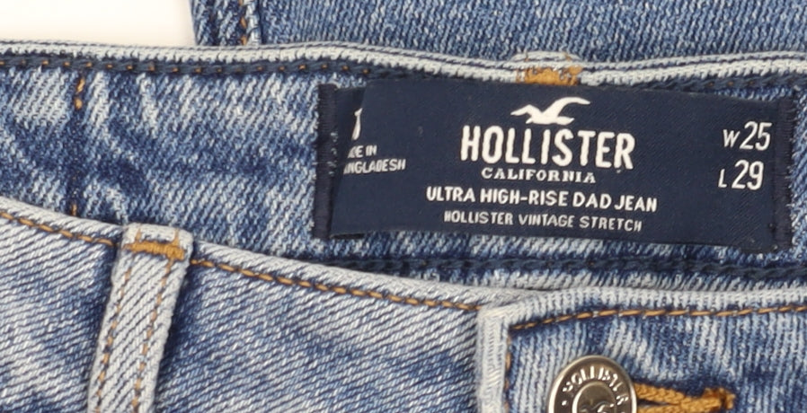 Hollister Women's Blue High Rise Dad Jeans Size 25