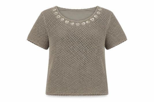 Womens UK Size L Jacques Vert Beige Basic Blouse