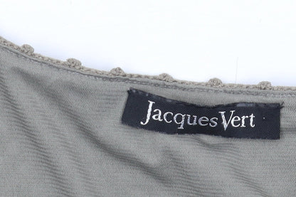 Jacques Vert Women's Beige Blouse L Short Sleeve Sequin