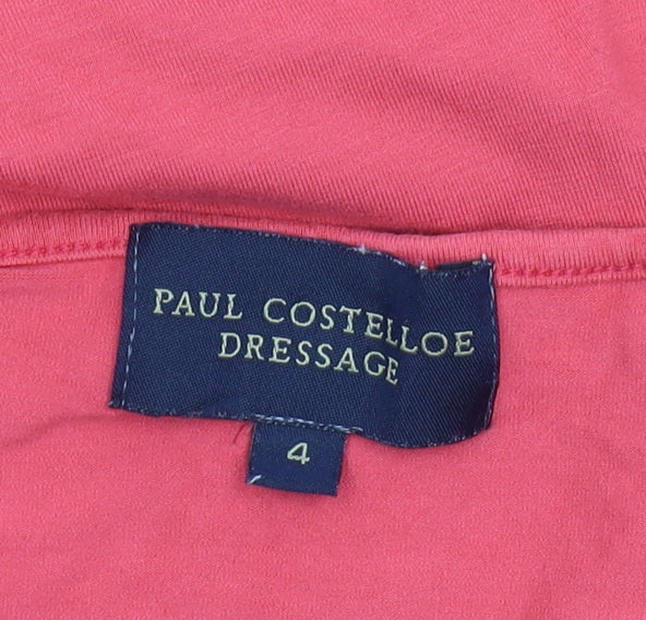 Womens UK Size 4 Paul Costelloe Red  T-Shirt