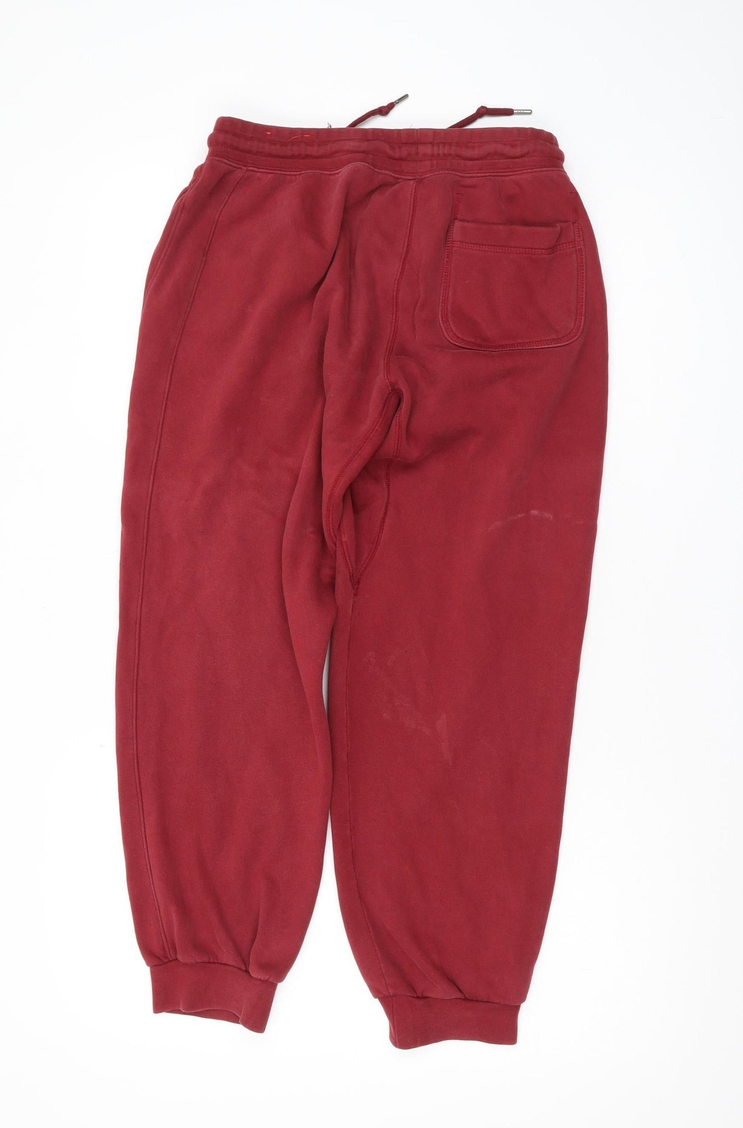 Nike Men Red Jogger Trousers S Cotton Blend