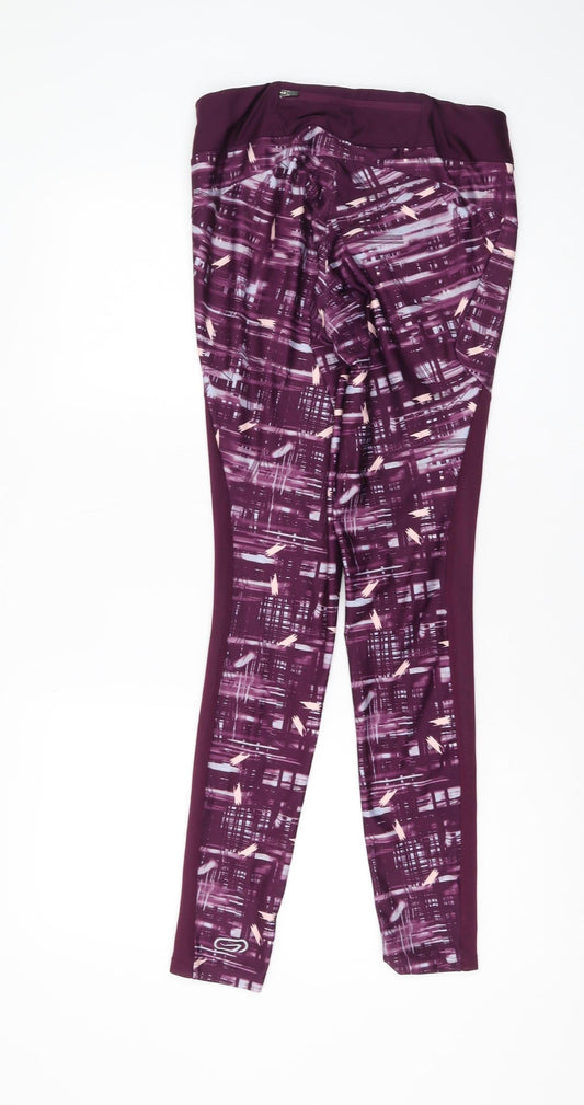 Decathlon Women’s Purple Leggings M Elastic Waist