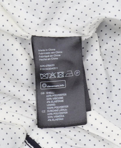 H&M Women's Blue Slim Single-Breasted Suit Jacket Size 6