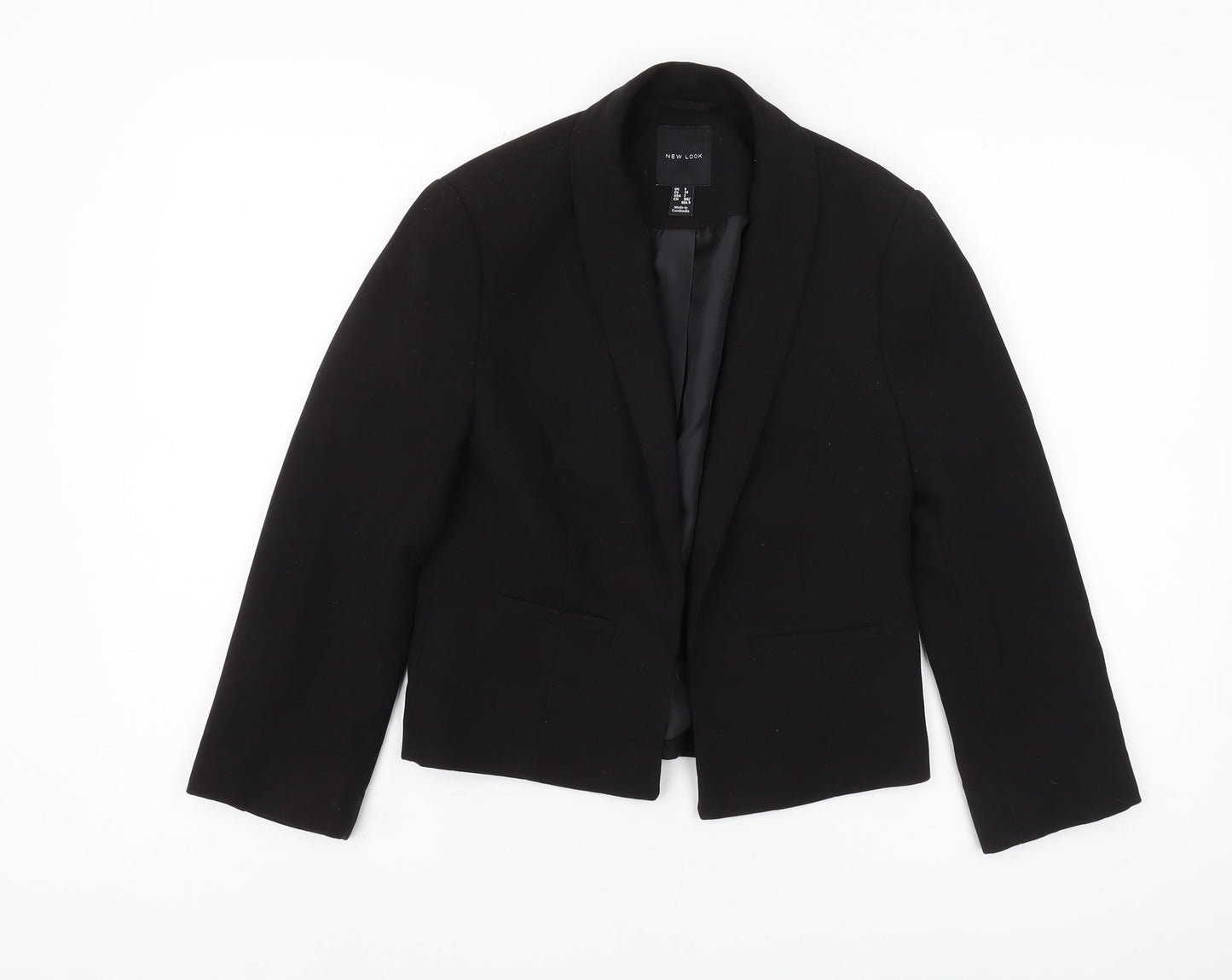 New Look Women's Black Shawl Blazer, Size 6, Slim Fit