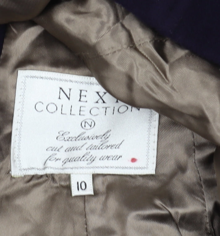 Womens UK Size 10 NEXT Blue Overcoat