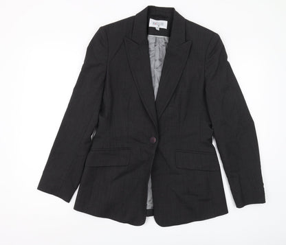 Next Women's Black Pinstripe Suit Jacket Size 10