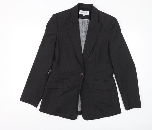 Next Women's Black Pinstripe Suit Jacket Size 10