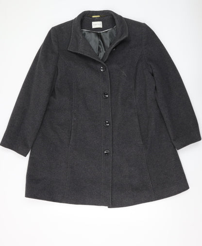 Womens UK Size 16 Eastex Grey Overcoat