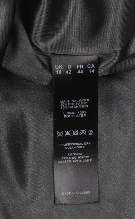 Womens UK Size 16 Eastex Grey Overcoat