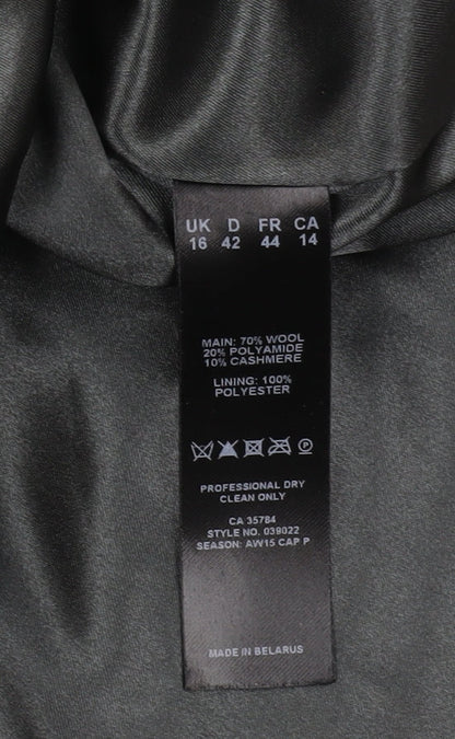 Womens UK Size 16 Eastex Grey Overcoat