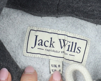Womens UK Size 8 Jack Wills Grey Pullover Hoodie