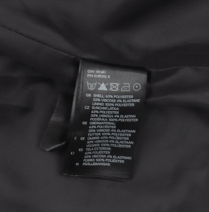 H&M Women's Blue Blazer, Size 8, Shawl Lapel, 6-Button