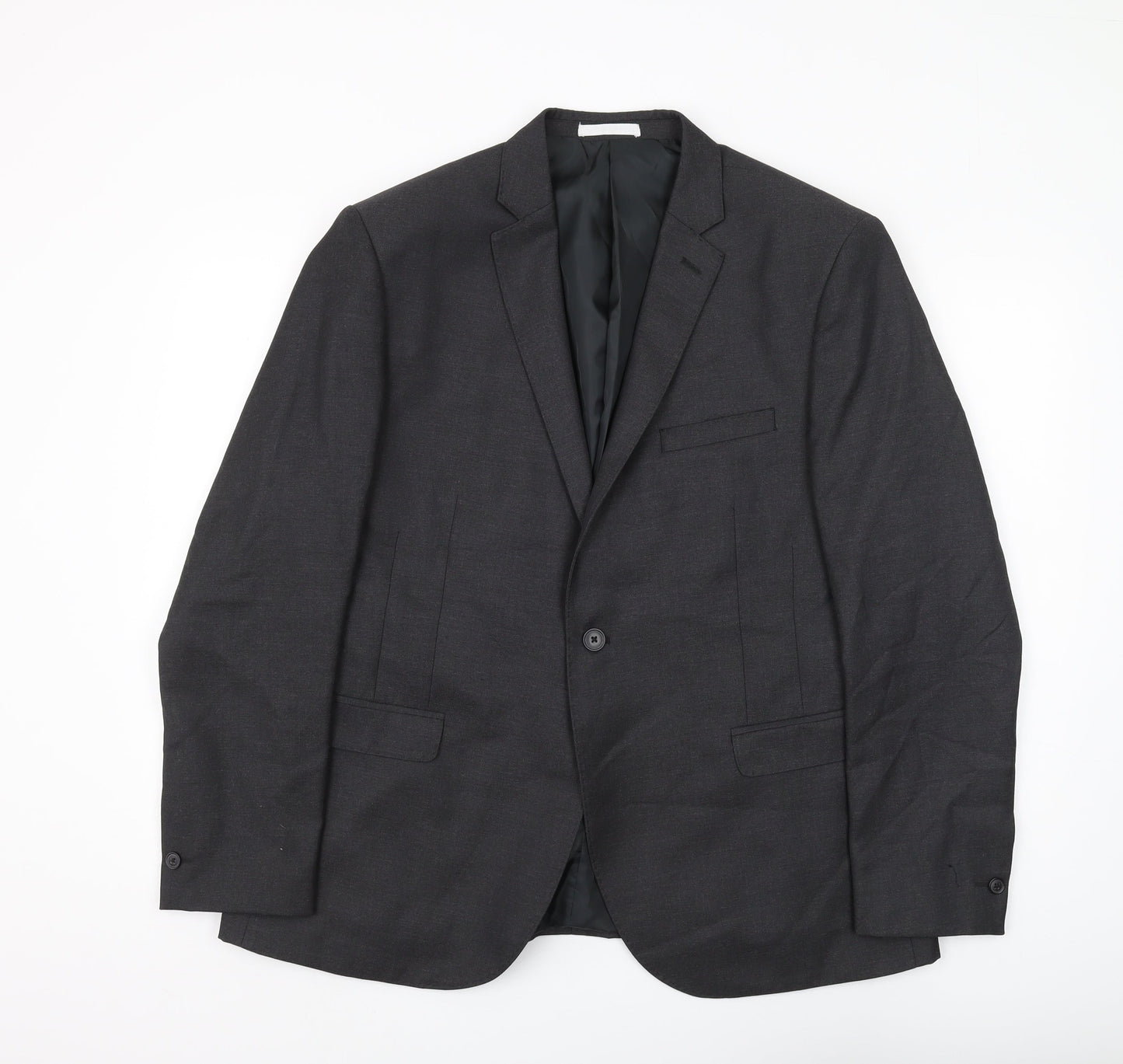 Mens UK Size 46 Moss London Regular Black Suit Jacket