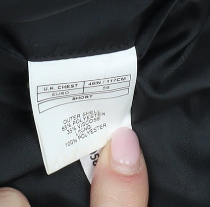 Mens UK Size 46 Moss London Regular Black Suit Jacket