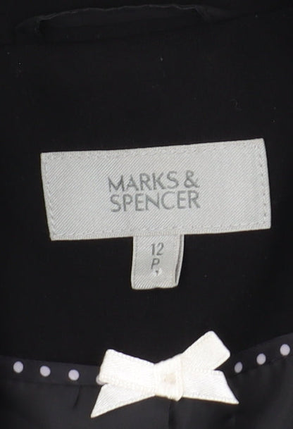 Marks and Spencer Black Women's 12 Petite Suit Jacket