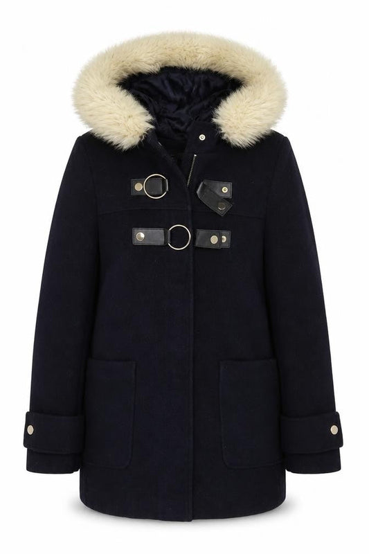 Womens UK Size 8 Topshop Black Parka Coat