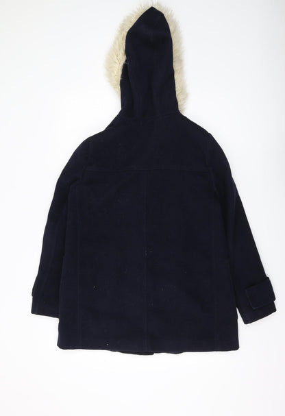 Womens UK Size 8 Topshop Black Parka Coat