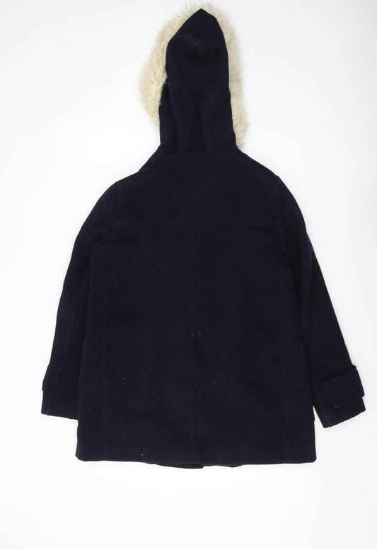 Womens UK Size 8 Topshop Black Parka Coat