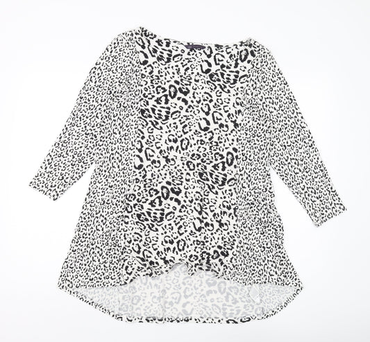 Womens UK Size 16 Marks and Spencer White Tunic Blouse