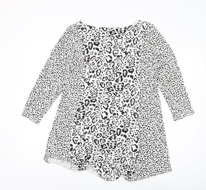 Womens UK Size 16 Marks and Spencer White Tunic Blouse
