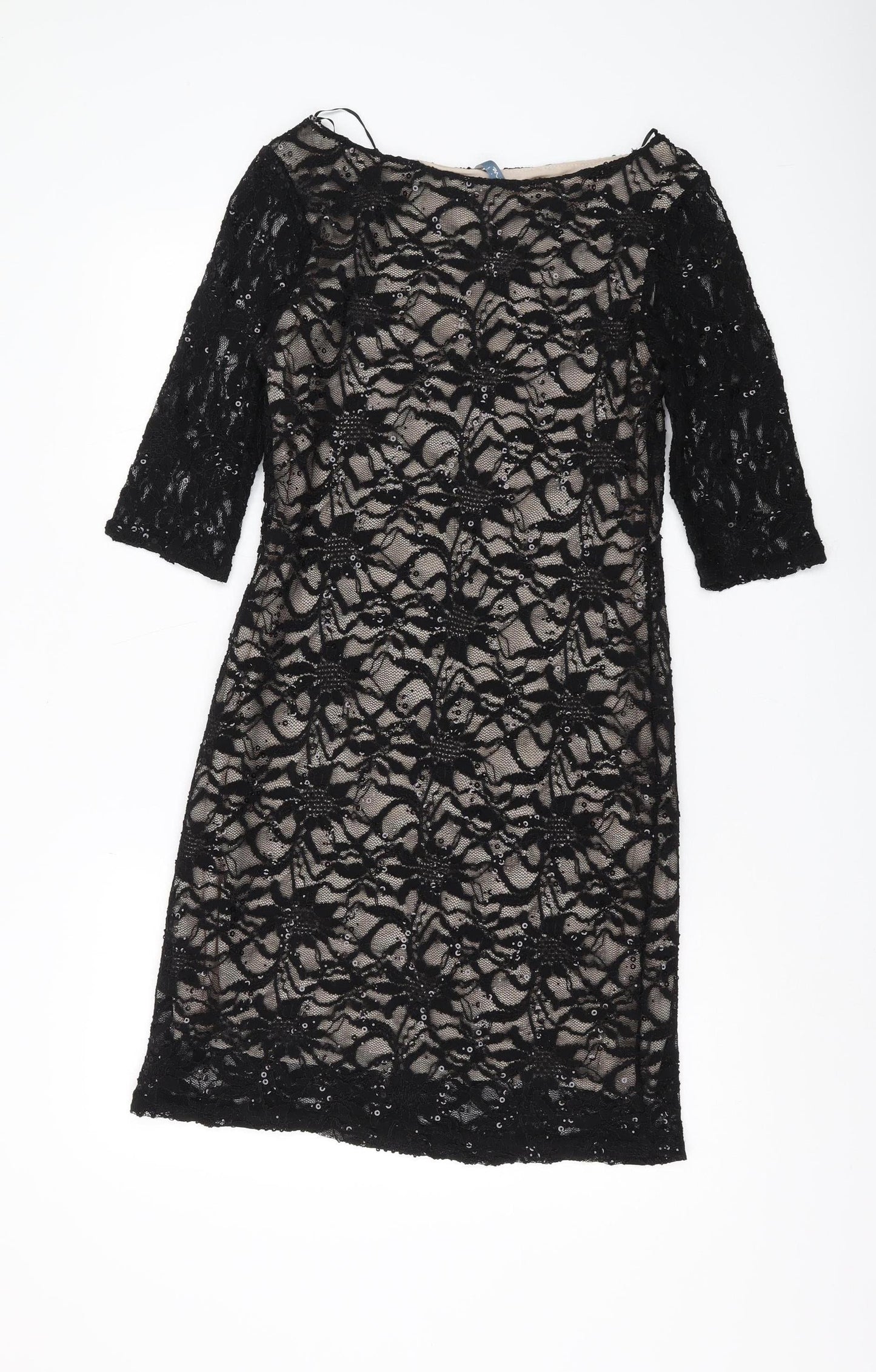 Evie Women's Black Lace Knee-Length Sheath Dress