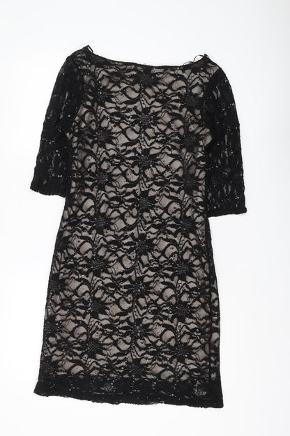 Evie Women's Black Lace Knee-Length Sheath Dress