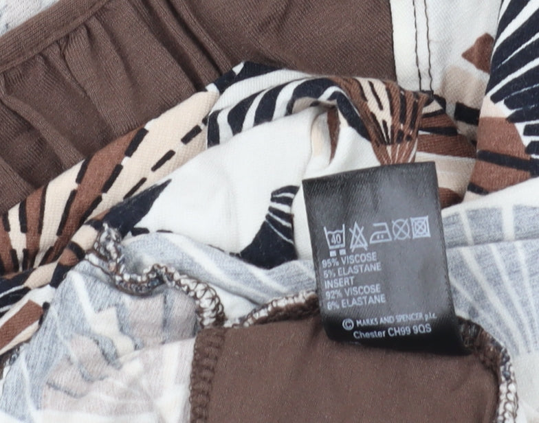 Womens UK Size 16 Marks and Spencer Multicoloured Wrap Blouse