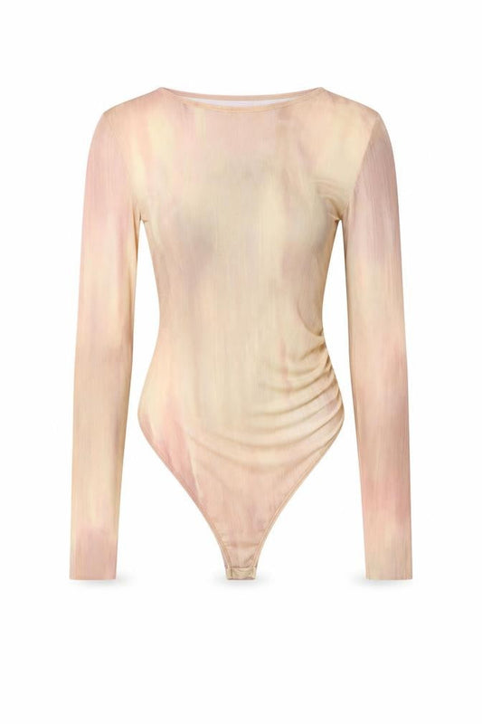 Womens UK Size S Zara One-Piece Beige Bodysuit
