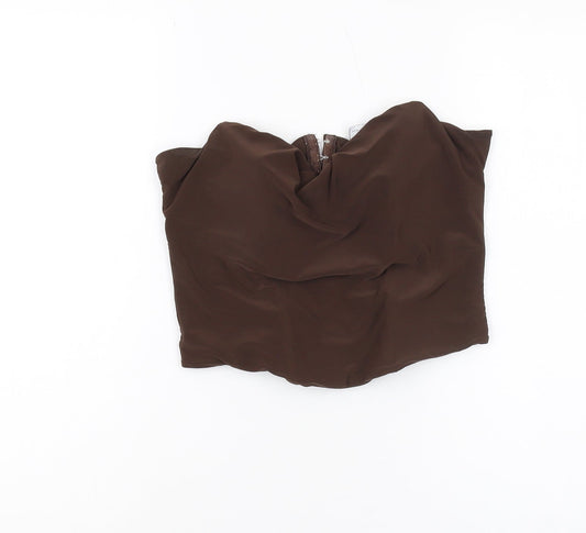 ASOS DESIGN Women’s Brown Strapless Blouse Size 12