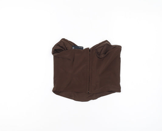 ASOS DESIGN Women’s Brown Strapless Blouse Size 12
