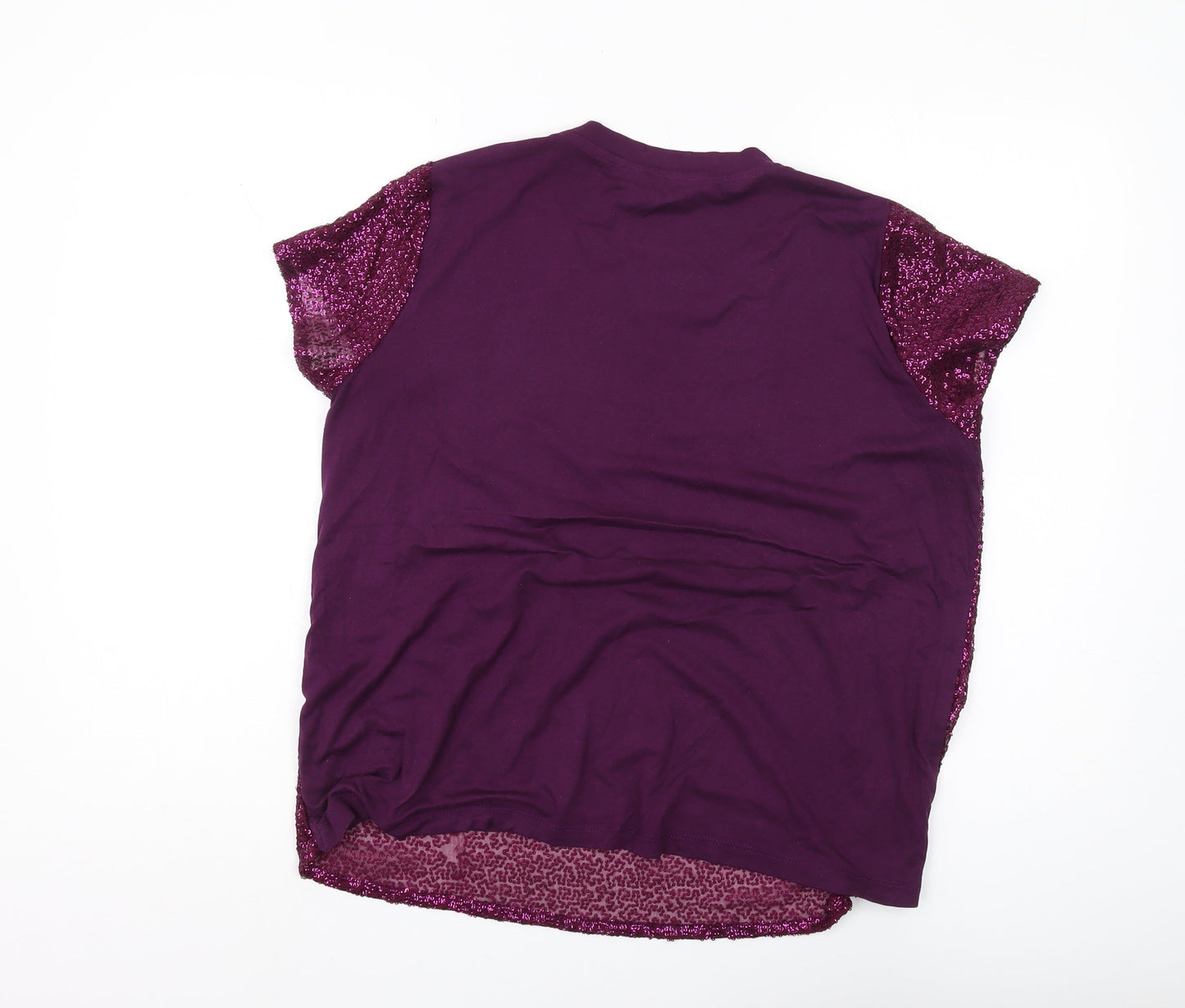 PixieGirl Women's Purple Sequin T-Shirt, Size 12, Party