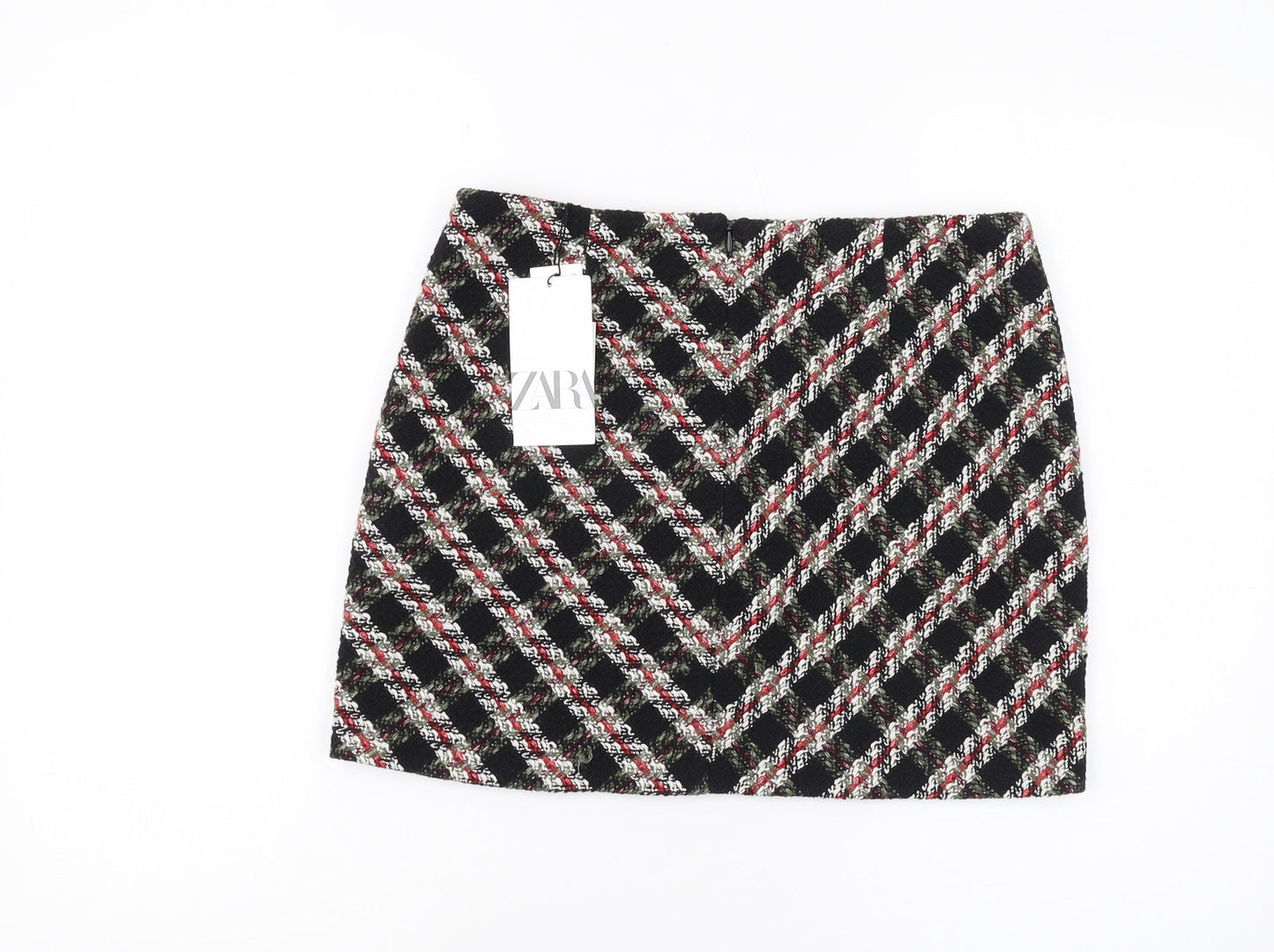 Womens UK Size M Zara Straight & Pencil Tweed Skirt