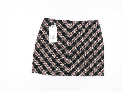 Womens UK Size M Zara Straight & Pencil Tweed Skirt