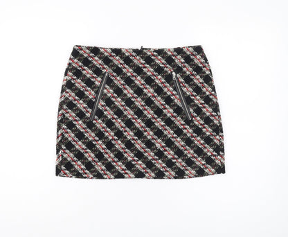 Womens UK Size M Zara Straight & Pencil Tweed Skirt