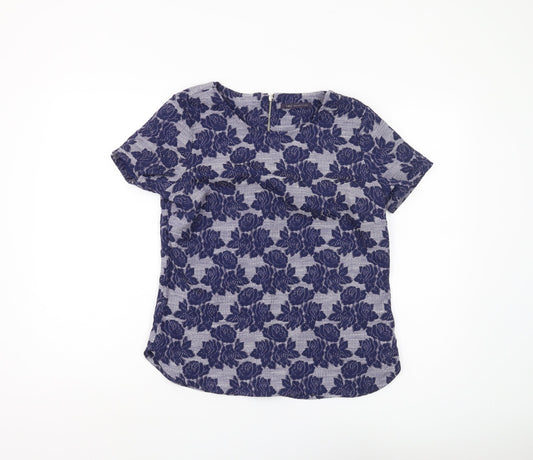 Womens UK Size 10 Marks and Spencer Blue Tunic Blouse