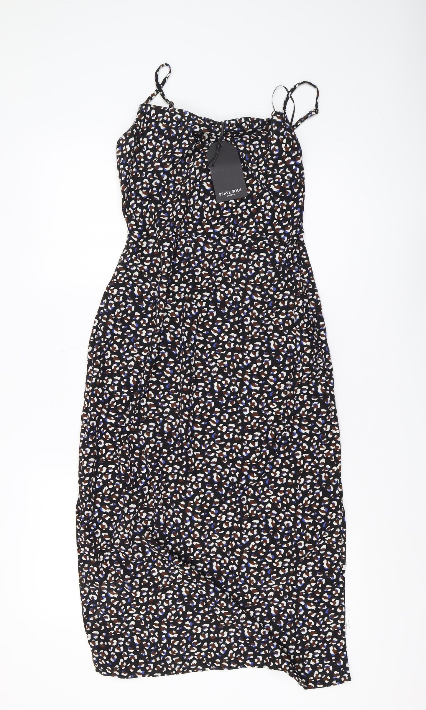 Brave Soul Women's Multicoloured Midi Slip Dress XS