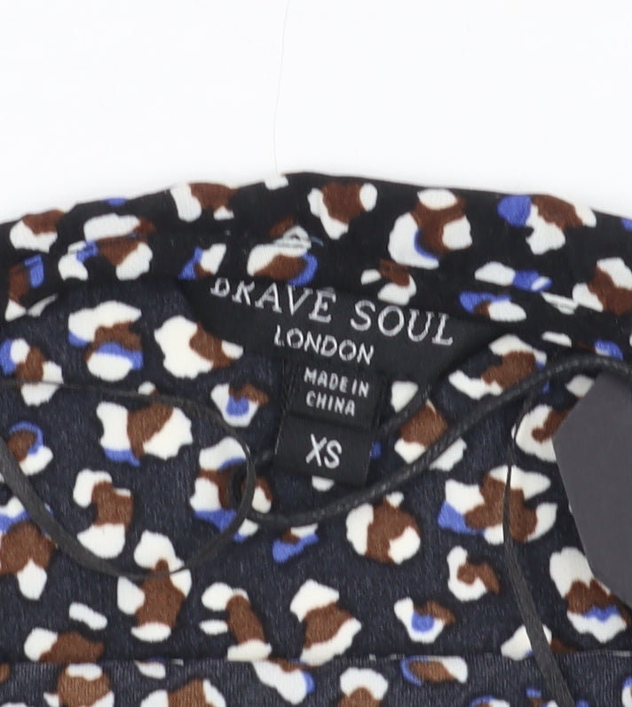 Brave Soul Women's Multicoloured Midi Slip Dress XS