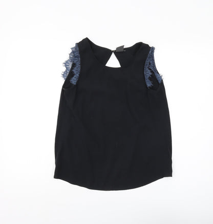 Womens UK Size XS ICHI Black  Blouse