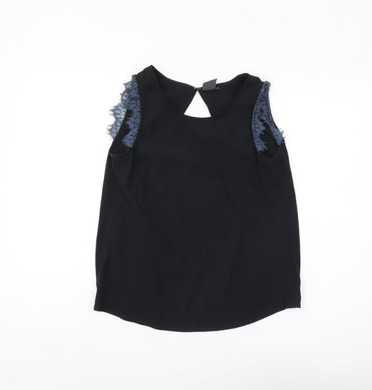 Womens UK Size XS ICHI Black  Blouse