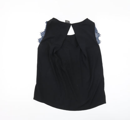 Womens UK Size XS ICHI Black  Blouse
