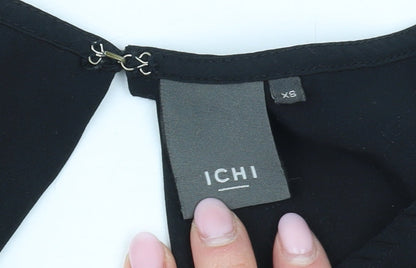 Womens UK Size XS ICHI Black  Blouse
